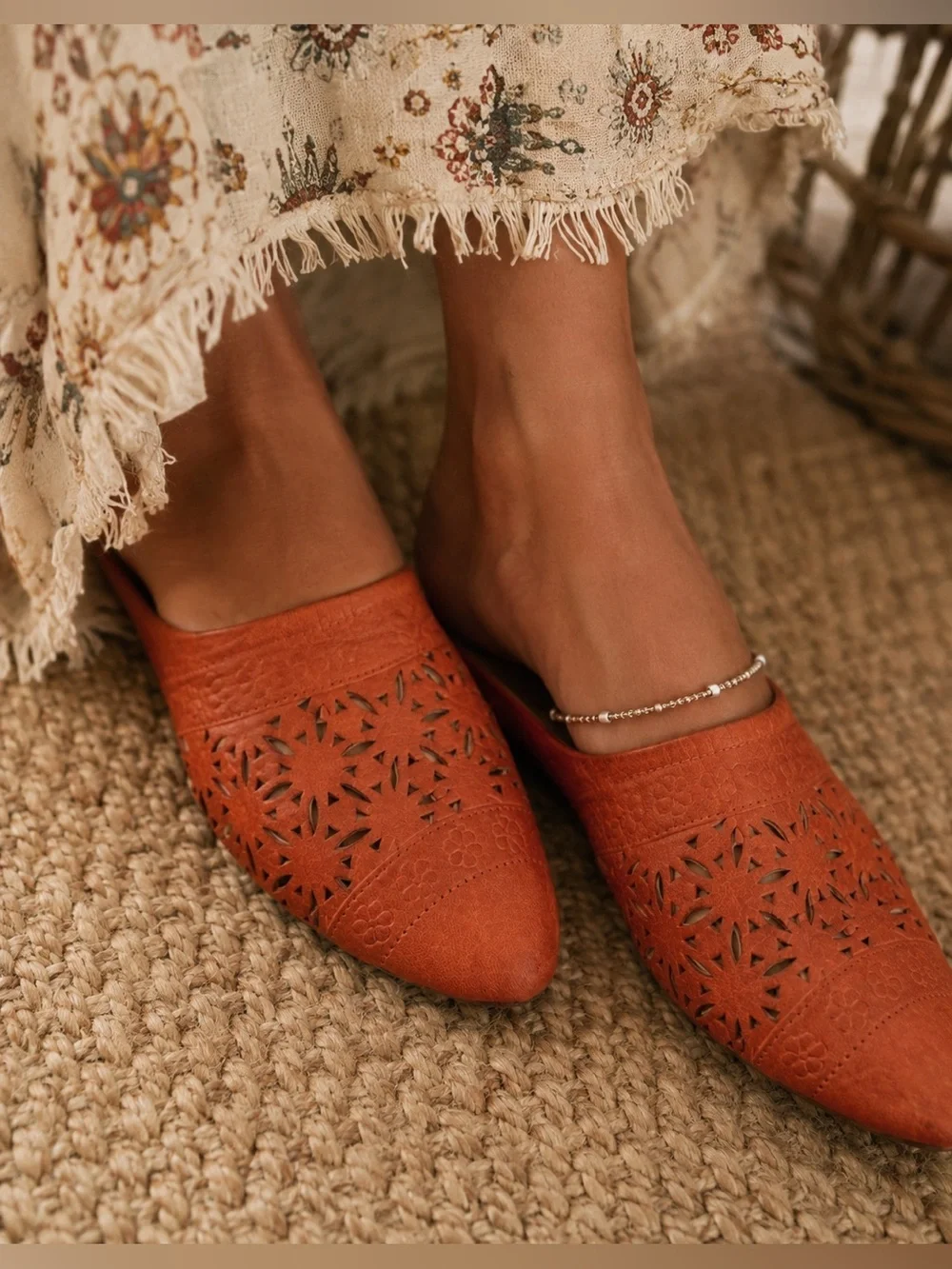 Boho Moroccan Babouche Slippers